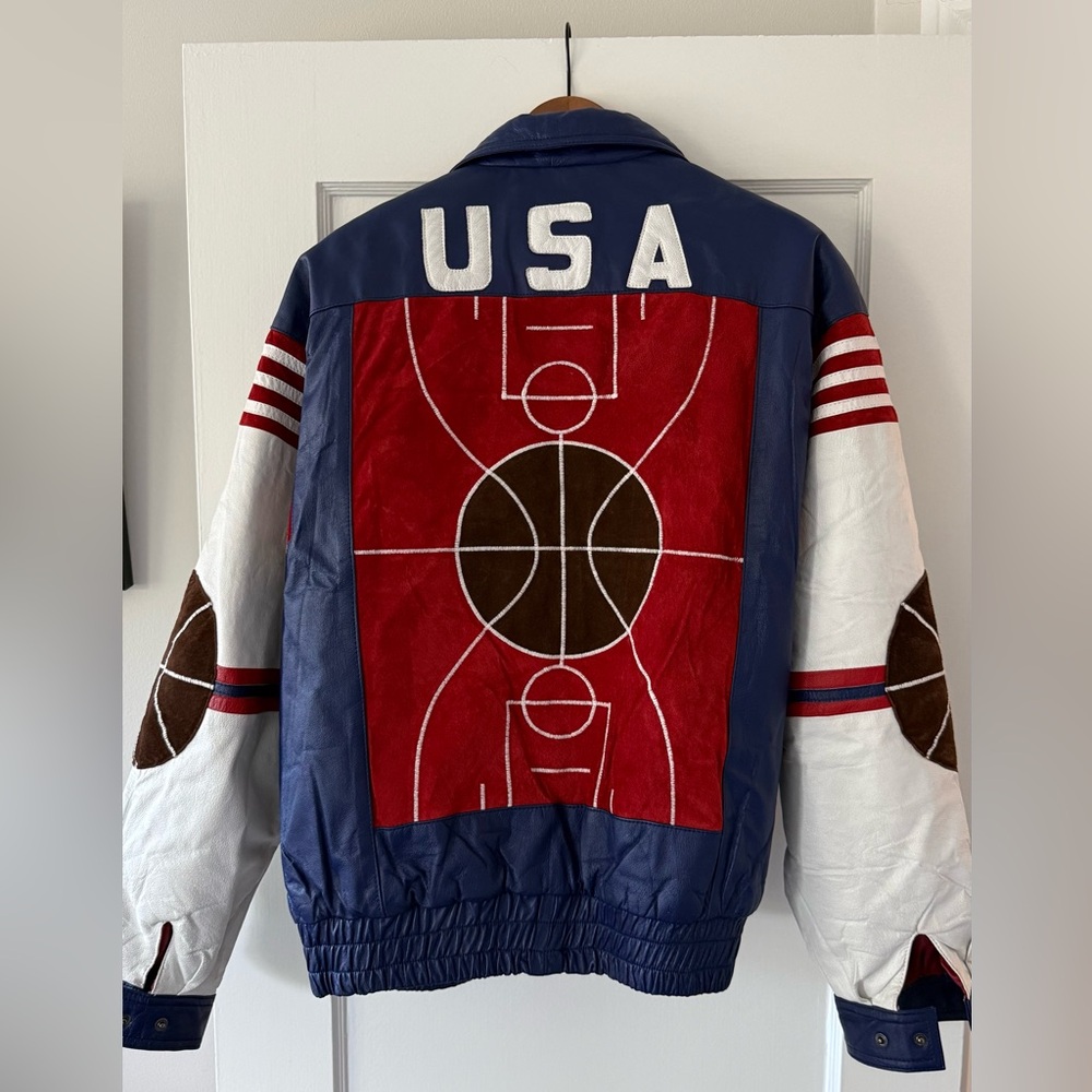USA Basketball Leather Jacket